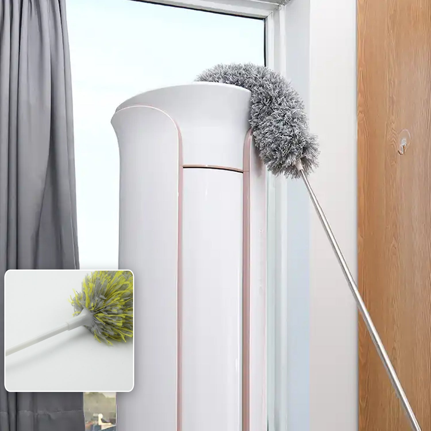 8862 Long Handle, Microfiber Duster for Cleaning, Microfiber Hand Duster Washable Microfiber Cleaning Tool Extendable Dusters for Cleaning Office, Car, Computer, Air Condition, Washable Duster (62Cm) 8862 Long Handle, Microfiber Duster for Cleaning, Microfiber Hand Duster Washable Microfiber Cleaning Tool Extendable Dusters for Cleaning Office, Car, Computer, Air Condition, Washable Duster (62Cm)
